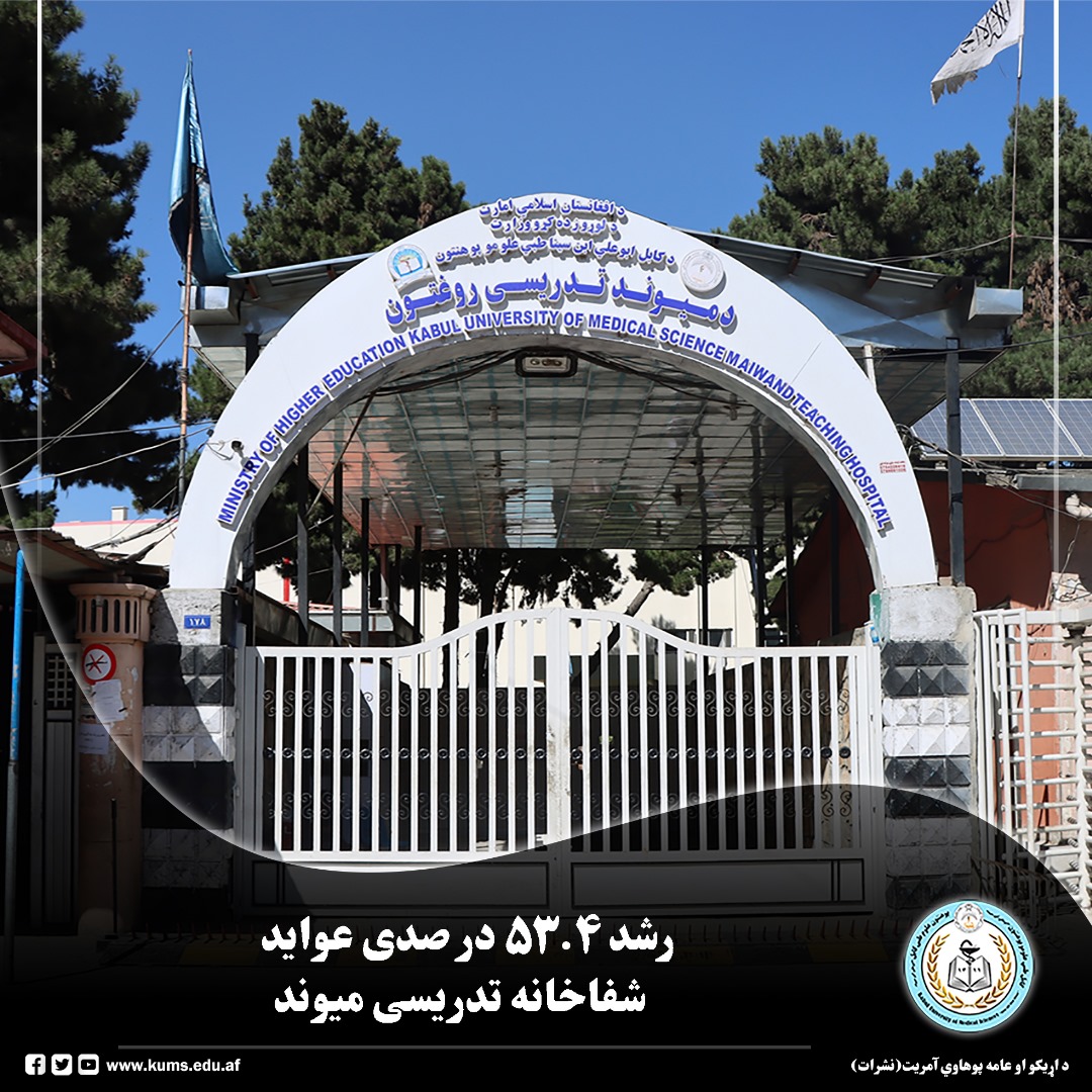 بر اساس آمار ارائه‌ شده از سوی شفاخانه تدریسی میوند، مجموع عواید این شفاخانه در ماه ثور سال ۱۴۰۴ به بیش از ۱ میلیون و ۲ صد هزار افغانی رسیده است.